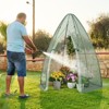 Tangkula 63” x 63” x 72” Walk-In Greenhouse with Roll-Up Window & Door Hexagonal Green House with Metal Frame & Waterproof PE Cover - 2 of 4