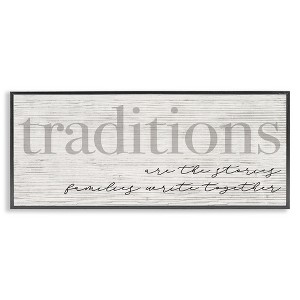 Stupell Industries Family Traditions Heartfelt Phrase Framed Giclee Art, Black, 30" x 13" - 1 of 4