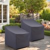 Maggift Plant Covers, Outdoor Swivel Lounge Chair Cover 2 Pack, Waterproof High Wind Resistant Anti-Fading, Gray 36"*34"*36" - 2 of 4