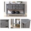 XIYUYEU 48'' Solid Wood Console Table, Retro Style with 2 Drawers, Cabinets and Bottom Shelf - 3 of 4