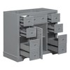 ChicFurnit Bathroom Vanities 36 Inch Bathroom Vanity Base with Cabinet and Drawers for Bathroom, Gray, 35.6"*17.9"*33.4" - 2 of 4