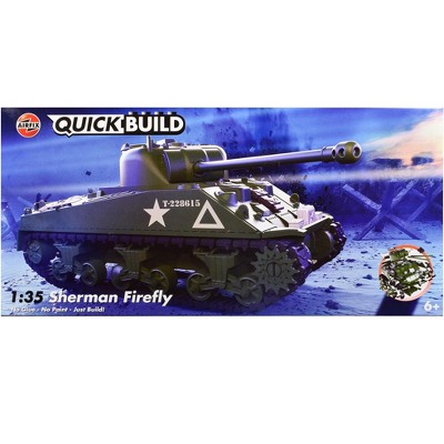 Skill 1 Model Kit Sherman Firefly Tank "British Army" Snap Together Painted Plastic Model Tank Kit 1/35 Scale Airfix Quickbuild