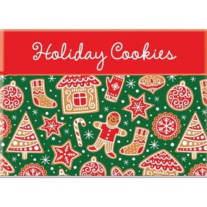 Holiday Cookies - Recipe Card Collection Tin 72 Recipe Cards + 28 Blank Recipe Cards to Write Your Own Recipes + 5 Tabbed Section Dividers - 1 of 1