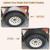 2 Pack Single Axle Trailer Fenders with Fender Backs,Fits for 14to16”Wheels -32”x9”x15”Trailer Fenders Replacement for Car Hauler,Landscape Trailers - 4 of 4