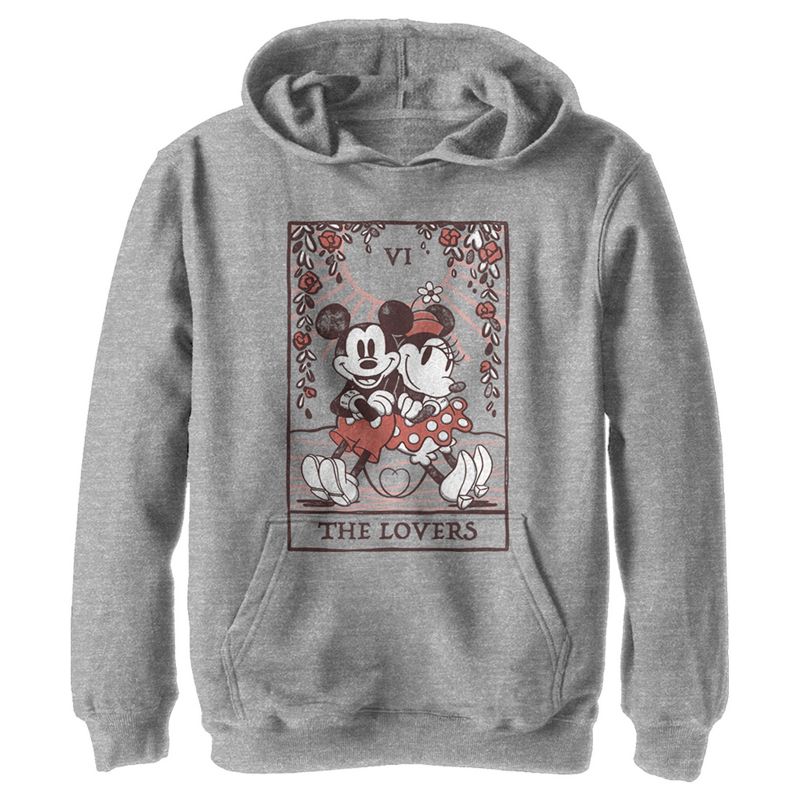 Boy's Disney The Lovers Mickey and Minnie Pull Over Hoodie, 1 of 5