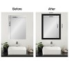 Amanti Art Mirror Makeover Bathroom Mirror Frame Border Kit  - Fully Assembled Peel and Stick Frame - Mirror NOT Included - Avon Black Trim - 4 of 4