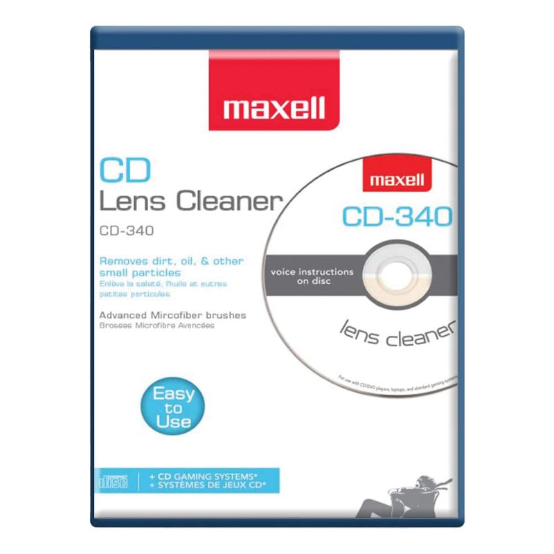 Maxell® Maxlink Pro CD/DVD CD-340 Laser Lens Cleaner, 2 of 4