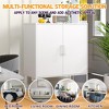 VYNXARIA Metal Buffet Sideboard - Modern Steel Storage Cabinet with 2 Shelves & Magnetic Doors for Bedroom & Home Office - 4 of 4
