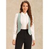 INSPIRE CHIC Women's Vintage Waistcoat Button Up Steampunk Jacquard Sleeveless Suit Vest - 4 of 4