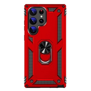 SAHARA - Raider Series Kickstand Case with Belt Clip for Samsung Galaxy S23 Ultra - Red - 1 of 4