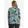 Jessica London Women's Plus Size Crew Neck Double Layered Tunic - 3 of 4