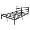 Lusimo 14 Inch Metal Slat Support Bed Frame Platform Bed with Headboard and Footboard Twin/Full/Queen/King - 2 of 4