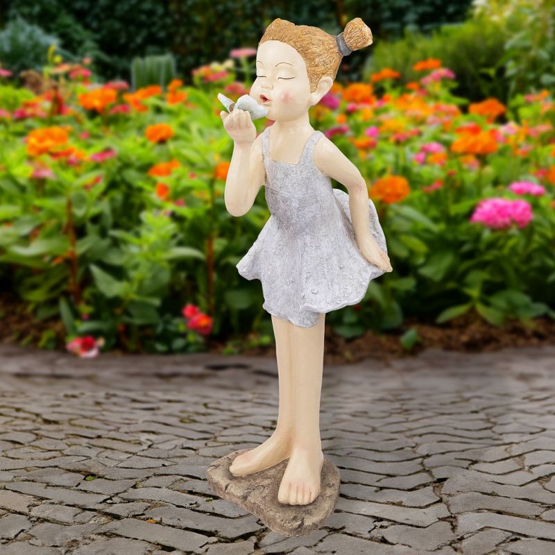 Northlight Girl with Butterfly Outdoor Garden Statue - 29", 3 of 9