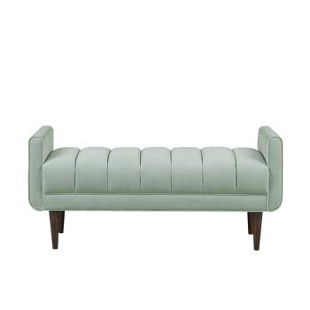 Lyndale Upholstered Modern Accent Bench Seafoam - Madison Park