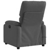 vidaXL Massage Recliner Chair Wingback Reclining Armchair for Elderly Fabric - Dark Gray Manual Push Back - 4 of 4