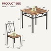 3 Piece Kitchen Table Set, Dining Table and Chairs for 2 - 2 of 4