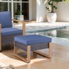 Gymojoy 2 Pieces Outdoor Patio Ottoman with Cushion - 4 of 4