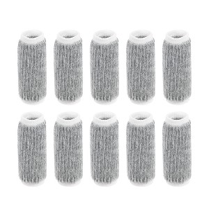 Unique Bargains Knitted Fabric Breathable Sports Finger Supporter Gray 10 Pcs - 1 of 3