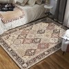Modern Geometric Trellis Washable Area Rug - Non-Slip Low-Pile Indoor Carpet for Living Room, Bedroom, Dining Room & Office - 4 of 4