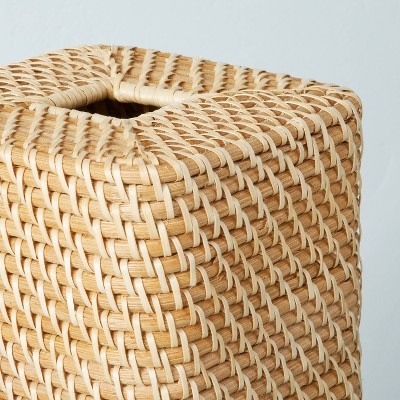 Natural Woven Rattan Square Tissue Box Cover