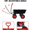 Garden Dump Cart,800lbs Heavy Duty Yard Dump Garden Cart,180° Rotating Handle,Steel Frame for Garden,Lawn,Barn,Farm - 4 of 4