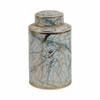 Modern Decorative Ceramic Jar with Lid - Elegant Marble Design - Ceramic Storage Container for Home, Office & Living Room - 2 of 4
