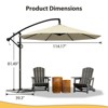 FONTOI 360° Rotation Outdoor Umbrella with Crank Handle, Rectangular Market Umbrella with 8 Ribs for Patio, Backyard, Beige, 114.17"*81.49"*114.17" - 3 of 3