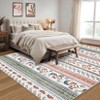 Machine Washable Modern Area Rug for Dorm Home Flower Contemporary Bedroom Floral Accent Carpet - 3 of 4