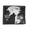 CTM Men's Wolf Howling at the Moon Bifold Wallet - 4 of 4