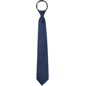 Elerevyo Men's Casual Formal Zipper Pre-Tied Classic Patterned Neck Ties - 1 of 4