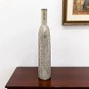 HomeRoots 35" Silver Floral Glass Cylinder Floor Vase - 2 of 4
