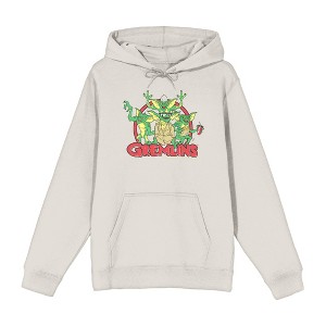 Gremlins Red Circle Logo Adult Long Sleeve Hoodie - 1 of 2