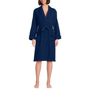 Lands' End Women's Cotton Terry Knee Length Spa Bath Robe : Target