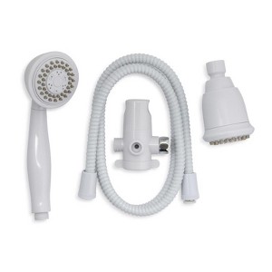 Keeney Stylewise White Plastic 3 settings Showerhead Combo 1.8 gpm - 1 of 1