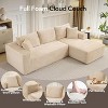 Coucheta 108" Boneless Sectional Cloud Couch Collection - L-Shape with Chaise, Corduroy Fabric, Modern Modular, No Assembly, Multiple Colors - 3 of 4
