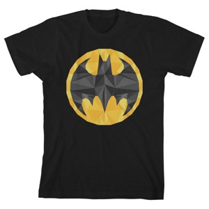 Batman Bat Signal Black T-shirt Toddler Boy to Youth Boy - 1 of 3