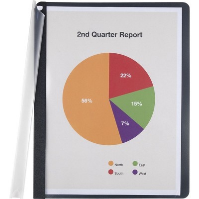 Staples Swing Spine Report Covers Black 10/Pack (40901) 343672