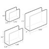 Azar Displays Clear Acrylic Desk File and Mail Holder- 3 Piece Set: (1) Small, (1) Medium, and (1) Large, Set of 3 - 4 of 4