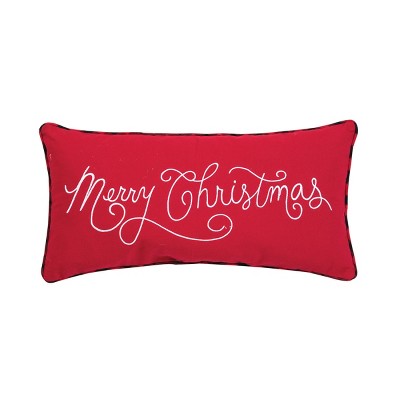 C&F Home 10" x 20" Merry Christmas Applique & Embroidered Throw Pillow