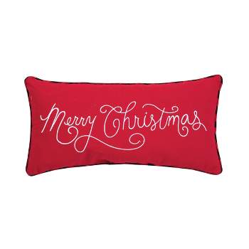 C&F Home 10" x 20" Merry Christmas Applique & Embroidered Throw Pillow