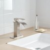 BWE Waterfall Single Handle Single Hole Low-Arc Bath Faucet Bathroom Drip-Free Vanity Sink Faucet - 2 of 4