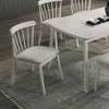 Kumasinova 2 Pcs Rustic Dining Chairs with Soft Cushion,Vintage Side Chairs for Kitchen & Dining Room,Rubberwood Armless Chair with 250lbs Max - 2 of 4