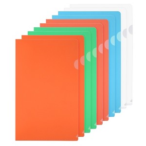 Unique Bargains L Type Plastic Portable Reusable Office Project Folder 10 Pcs - 1 of 4