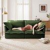 2 Seat Sectional Sofa,Straight Sectional Sofa With Upholstered Cushion And Detachable Cover,Deep Seat Sofa For Living Room-Cuddlewood - 2 of 4