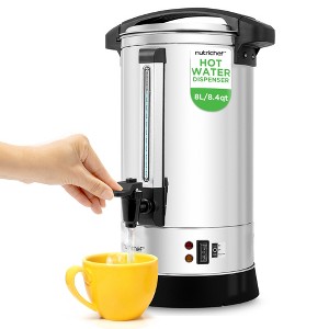 NutriChef  Water Boiler and Hot Water Dispenser - Stainless Steel, Black & Silver - 1 of 4