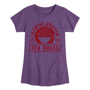 Girls' - Avatar: The Last Airbender - Jasmine Dragon Tea Fitted Short Sleeve Graphic T-Shirt - 1 of 4