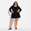 Women's Long Sleeve Keyhole Mini Sweater Dress - Wild Fable™ - 2 of 3