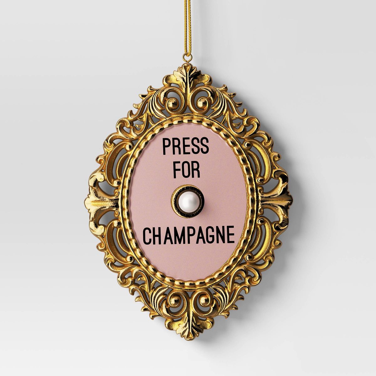 Image of "press for champagne" ornament