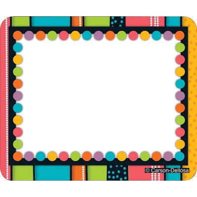CARSON-DELLOSA Stylin' Stripes Name Tags 40/Pack 150011