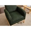 Okak Modern Rocking Accent Chair Armchair with Side Pocket and Upholstered Comfy High Backrest Glider Chair for Bedroom Lounge Nursery - 2 of 4